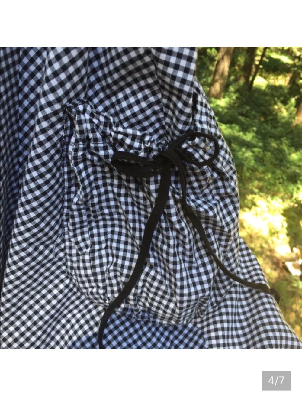 Fresh Wear Black and White Gingham Circle Skirt - Picture 4 of 8
